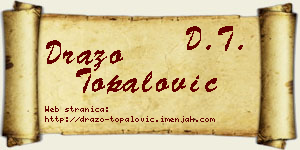 Dražo Topalović vizit kartica